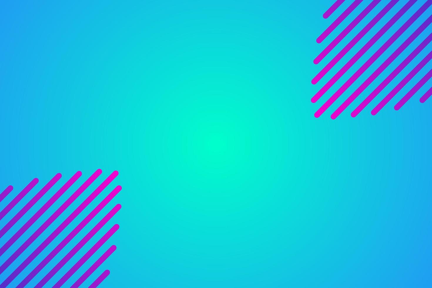 middenblauwe gradiëntkleurachtergrond met paarse lijnen in de hoeken vector