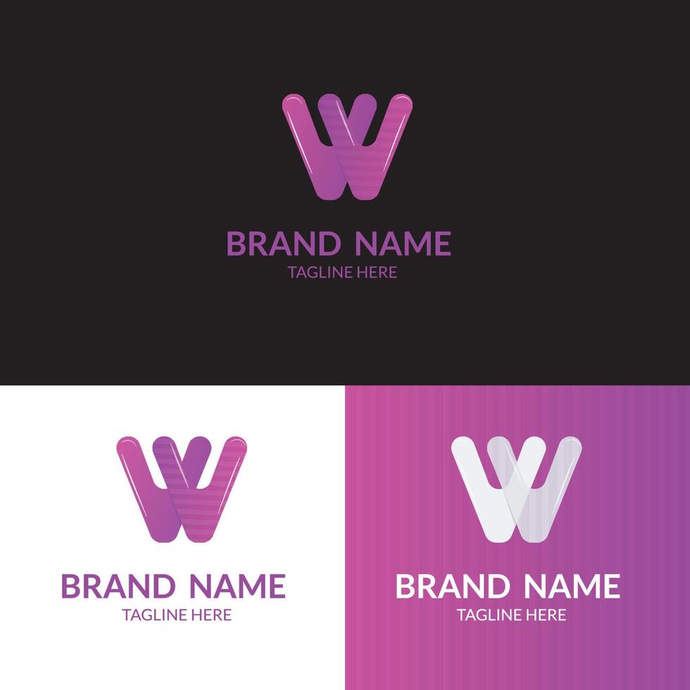 modern creatief letter w-logo-ontwerp vector