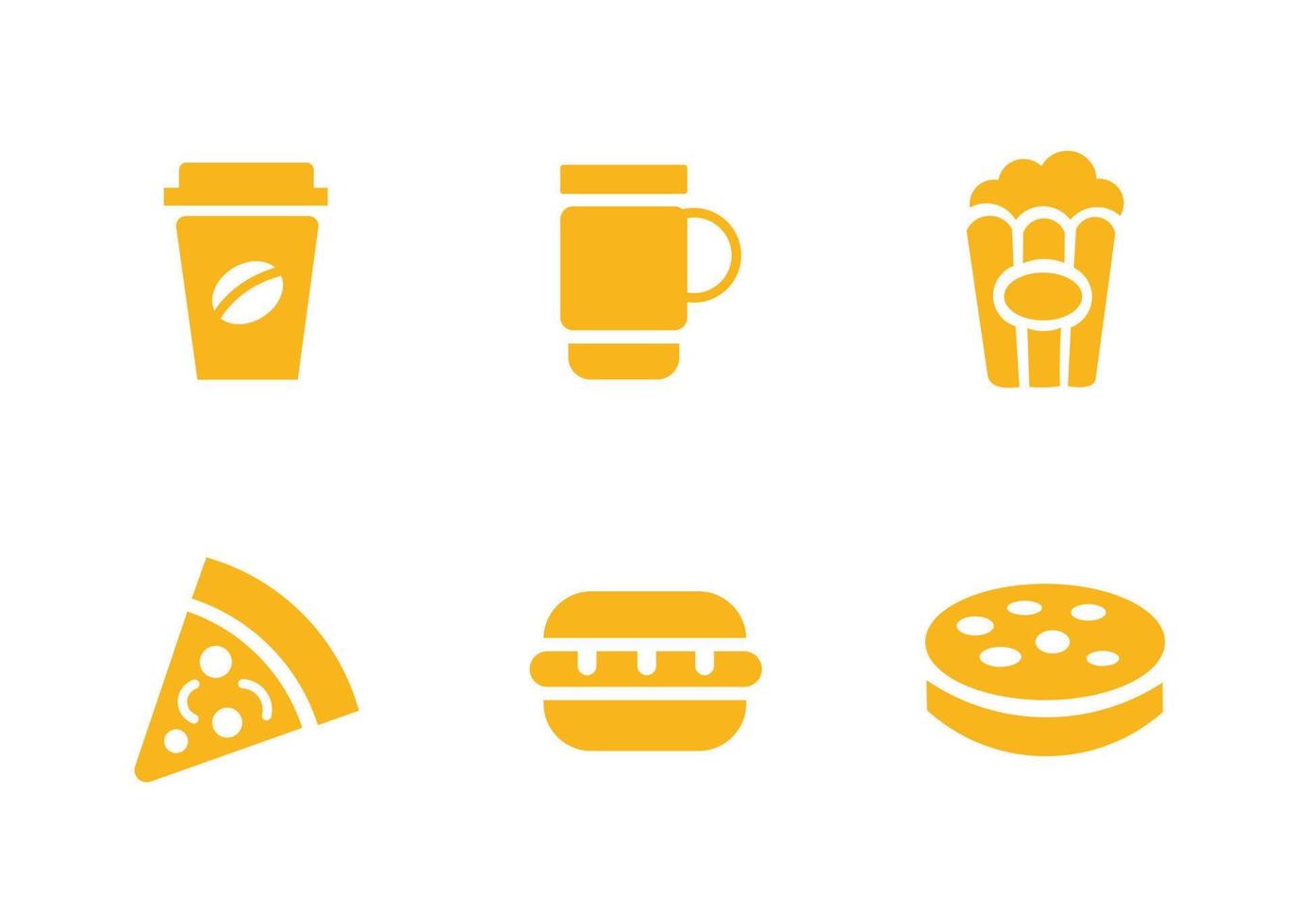 vectorontwerp, heerlijk eten en drinken icon set vector