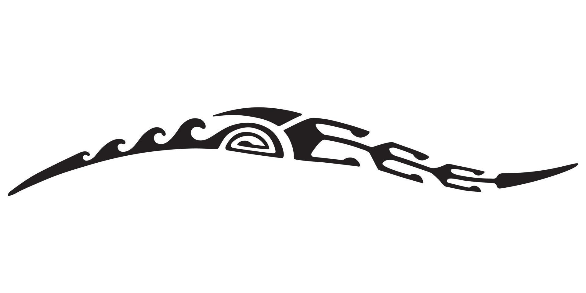 tattoo maori-ontwerp. etnische oosterse sieraad. kunst tribale tatoeage. vector schets van een tattoo maori.