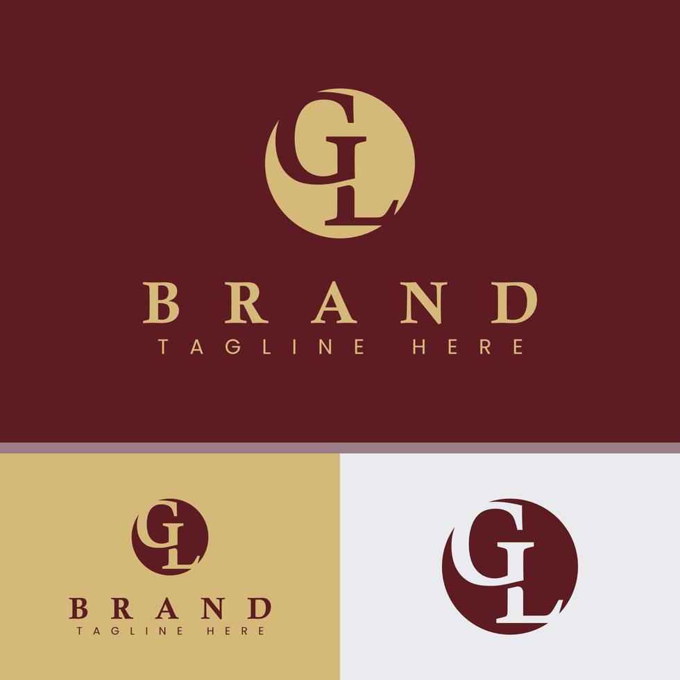 letter gl monogram logo vector