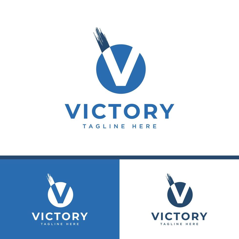 letter v overwinning logo vector