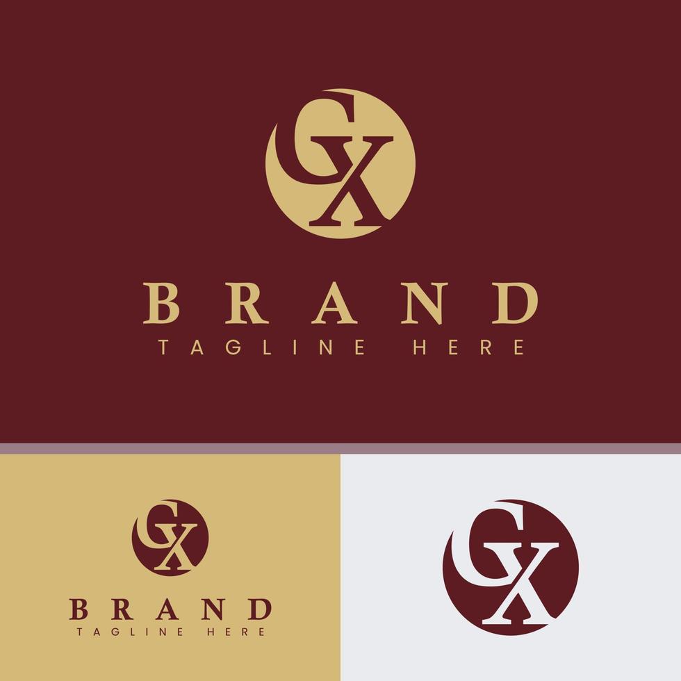 letter gx monogram logo vector