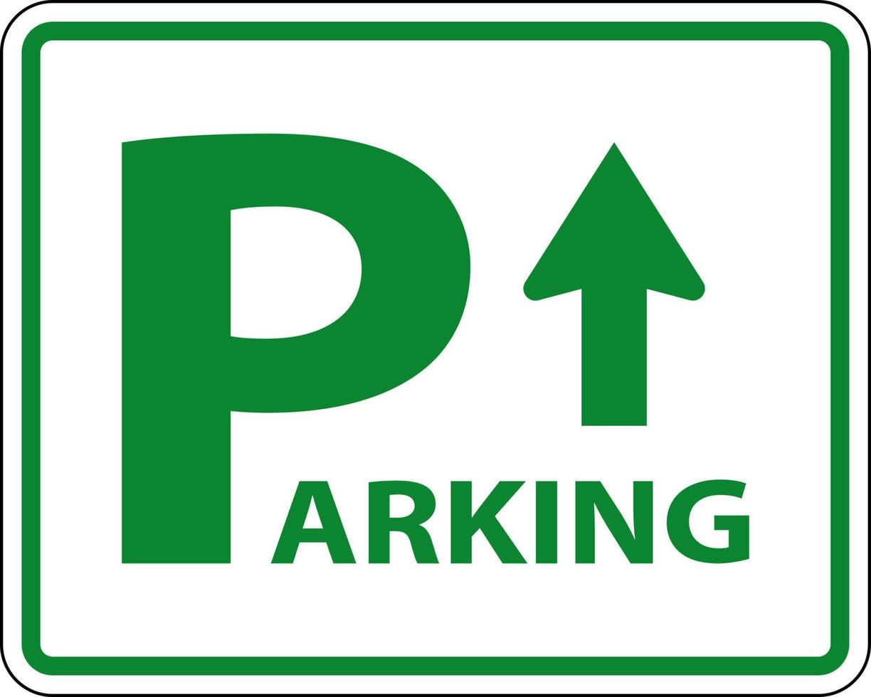 parkeerplaats pijl omhoog teken op witte achtergrond vector