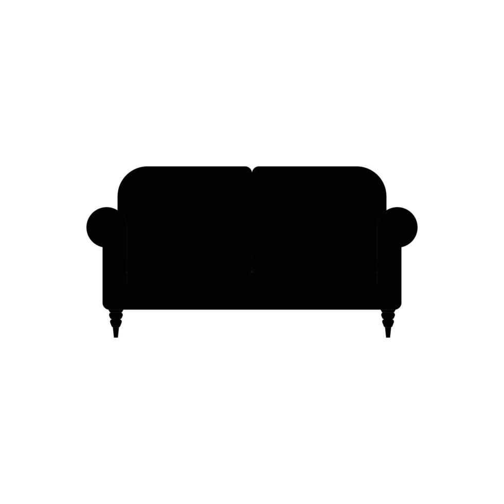 bank silhouet. zwart-wit pictogram ontwerpelement op geïsoleerde witte achtergrond vector