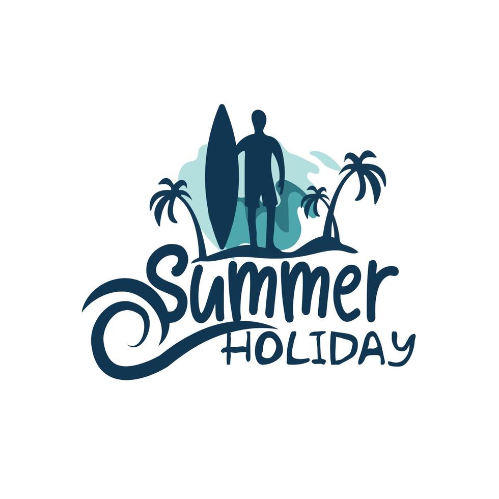 eenvoudige ontwerpsjabloon voor zomerlogo vector