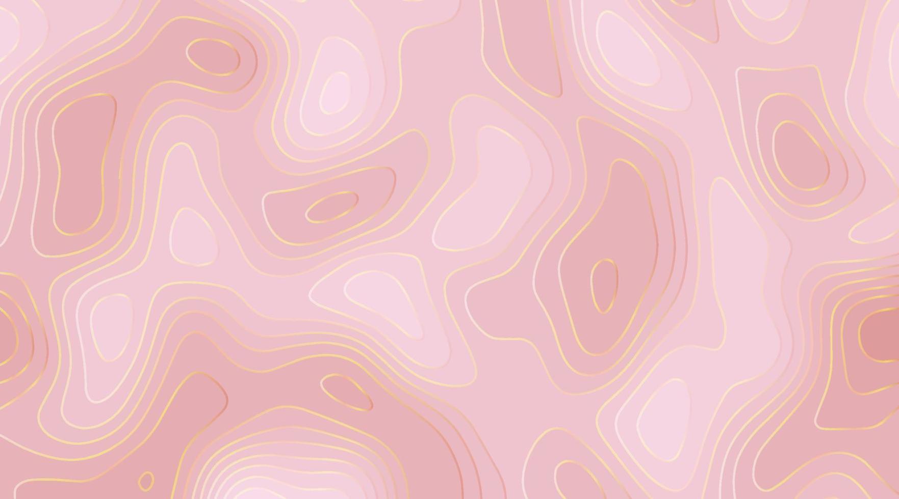 abstract van roze en gouden geometrische achtergrond, contourstijl vector