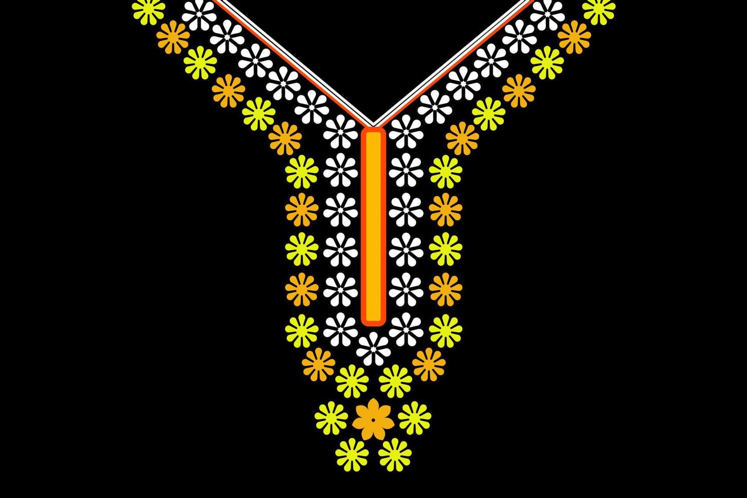 traditionele geometrische etnische, flora geborduurde ontwerpmode; vector