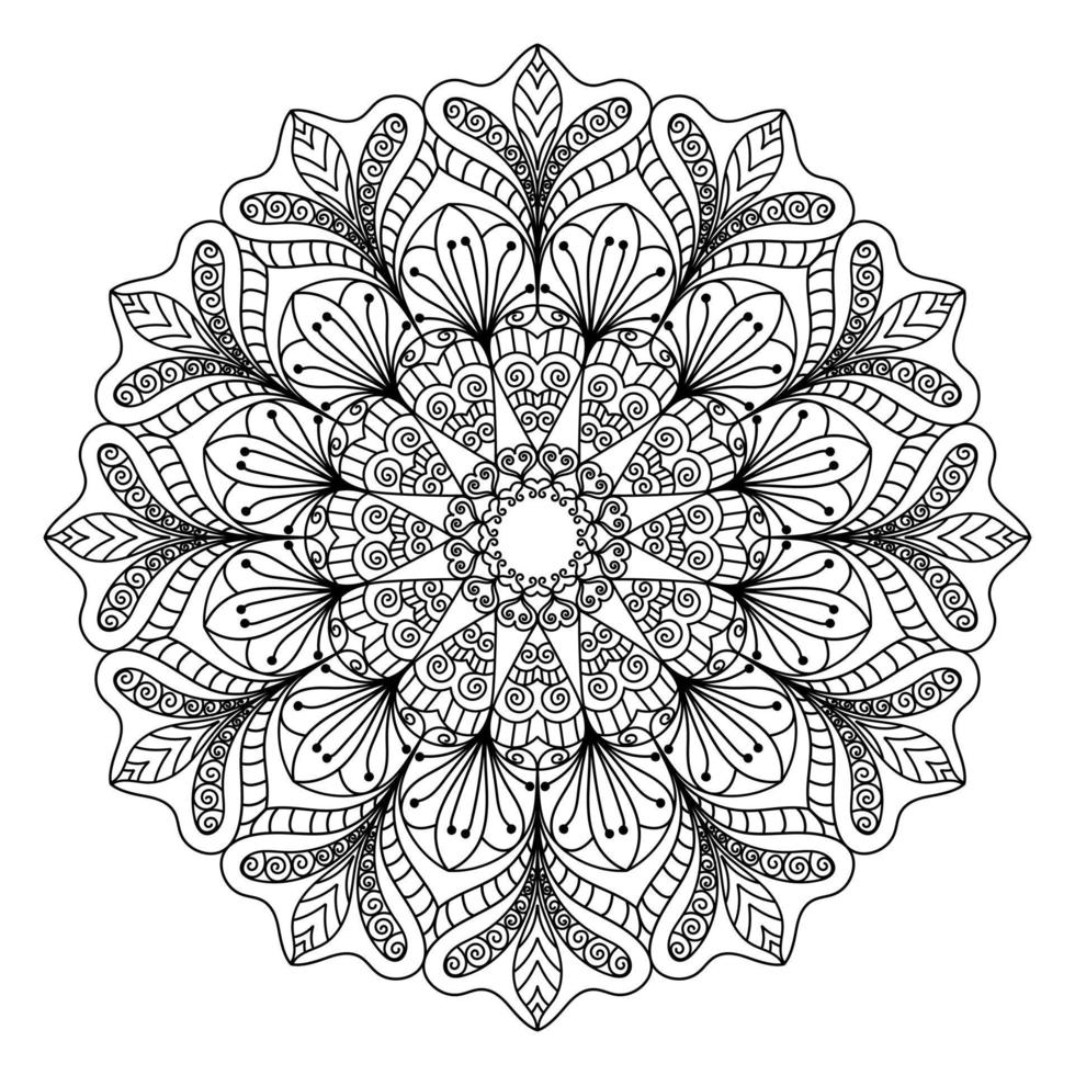 mandala-ontwerp voor kleurboeken. vintage mandala decoratieve ronde ornamenten. islamitische achtergronden vintage decoratieve elementen oosters patroon. vector