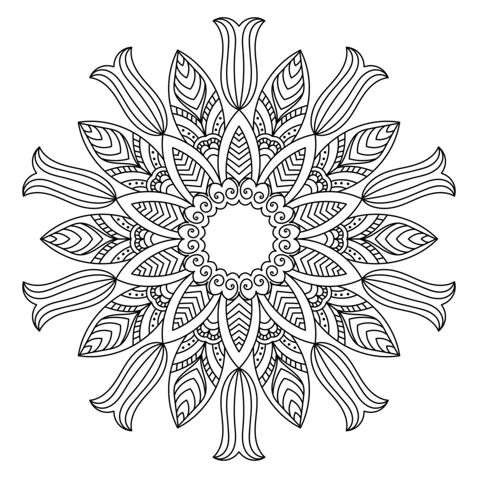 mandala-ontwerp voor kleurboeken. vintage mandala decoratieve ronde ornamenten. islamitische achtergronden vintage decoratieve elementen oosters patroon. vector