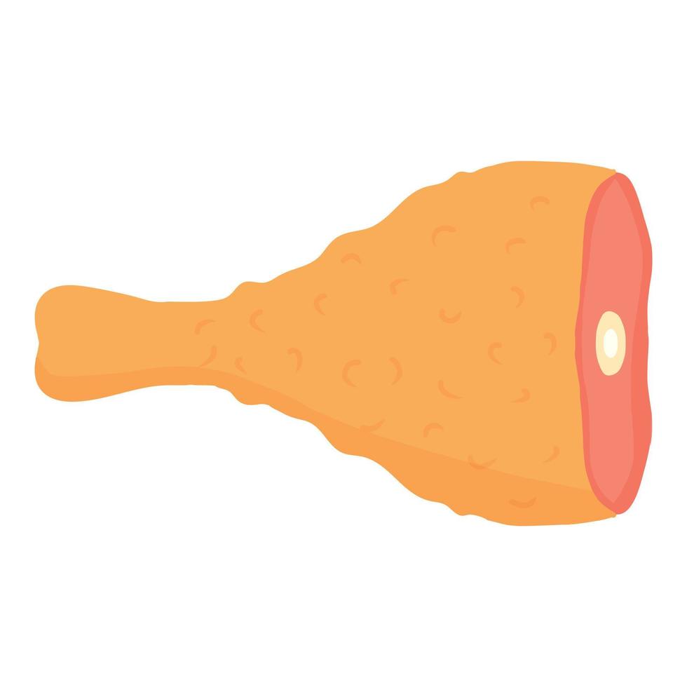 gebakken kippenpoot. fastfood kip. vectorillustratie in cartoon-stijl. vector