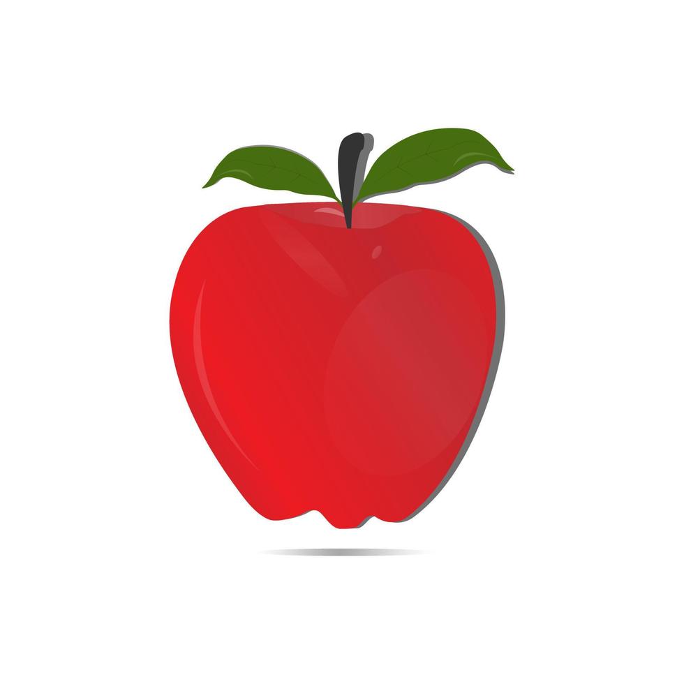 schattig appel fruit illustratie ontwerp vector