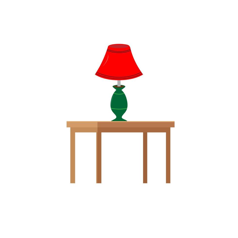 schattige lamp en bankillustratie vector