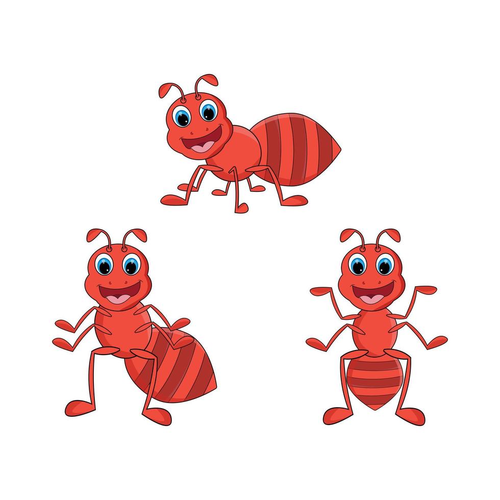 schattige mier dieren cartoon vector