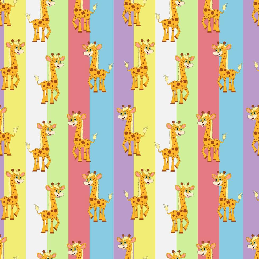 schattig girafpatroonontwerp vector