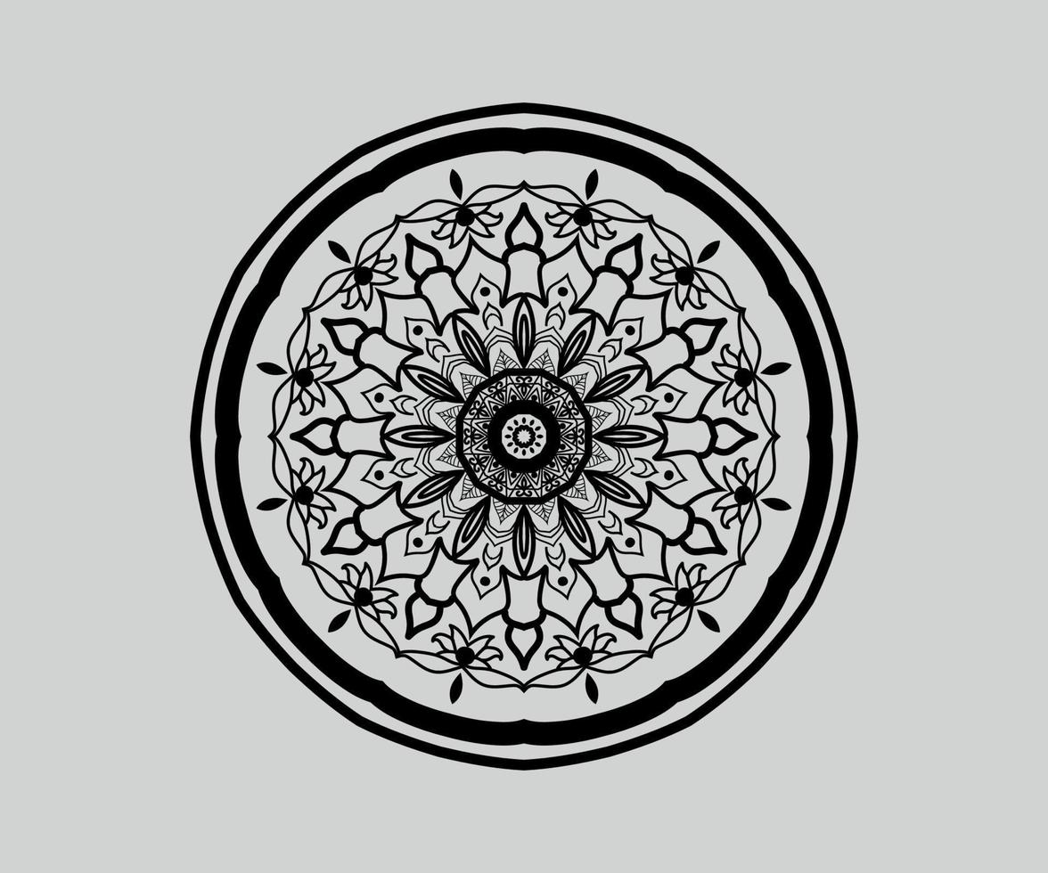 islamitische bloemen Indiase mandala ontwerp gratis vector