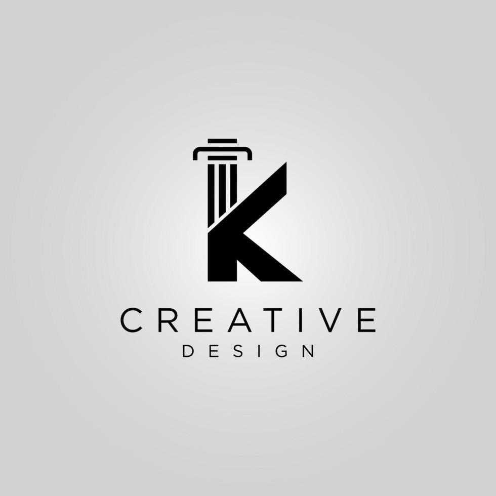 k firma logo gratis vector bestand