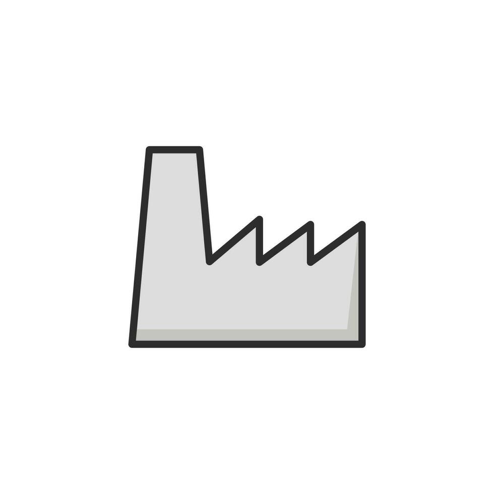 fabriek icoon. industrie-logo. vectorillustratie. geïsoleerd op een witte achtergrond. bewerkbare streek vector