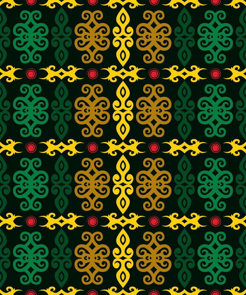 naadloos patroon van dayak etnisch patroon. traditioneel Indonesisch weefselmotief.borneopatroon. vector ontwerp inspiratie. creatief textiel voor mode of stof
