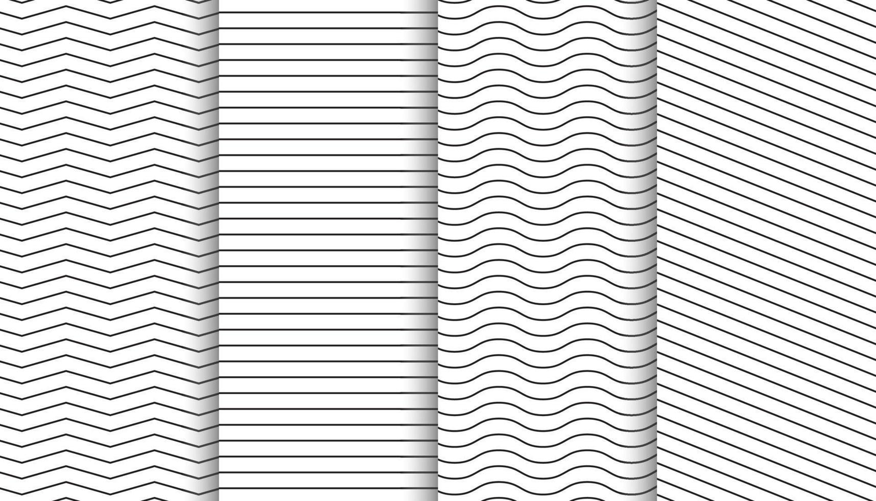 elegante schone witte minimale geometrische patronen set. vector illustratie