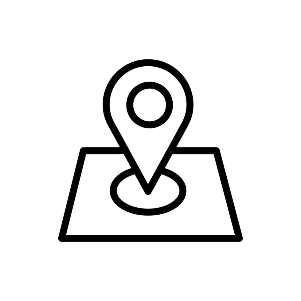 locatie pictogram symbool met kaderstijl. vector illustratie