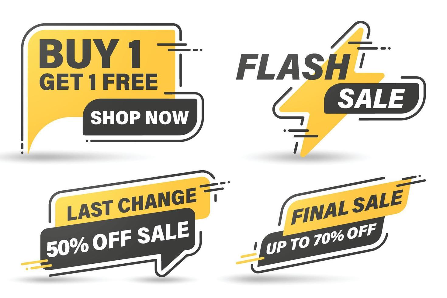 flash verkoop sjabloonontwerp voor spandoek voor web. vector