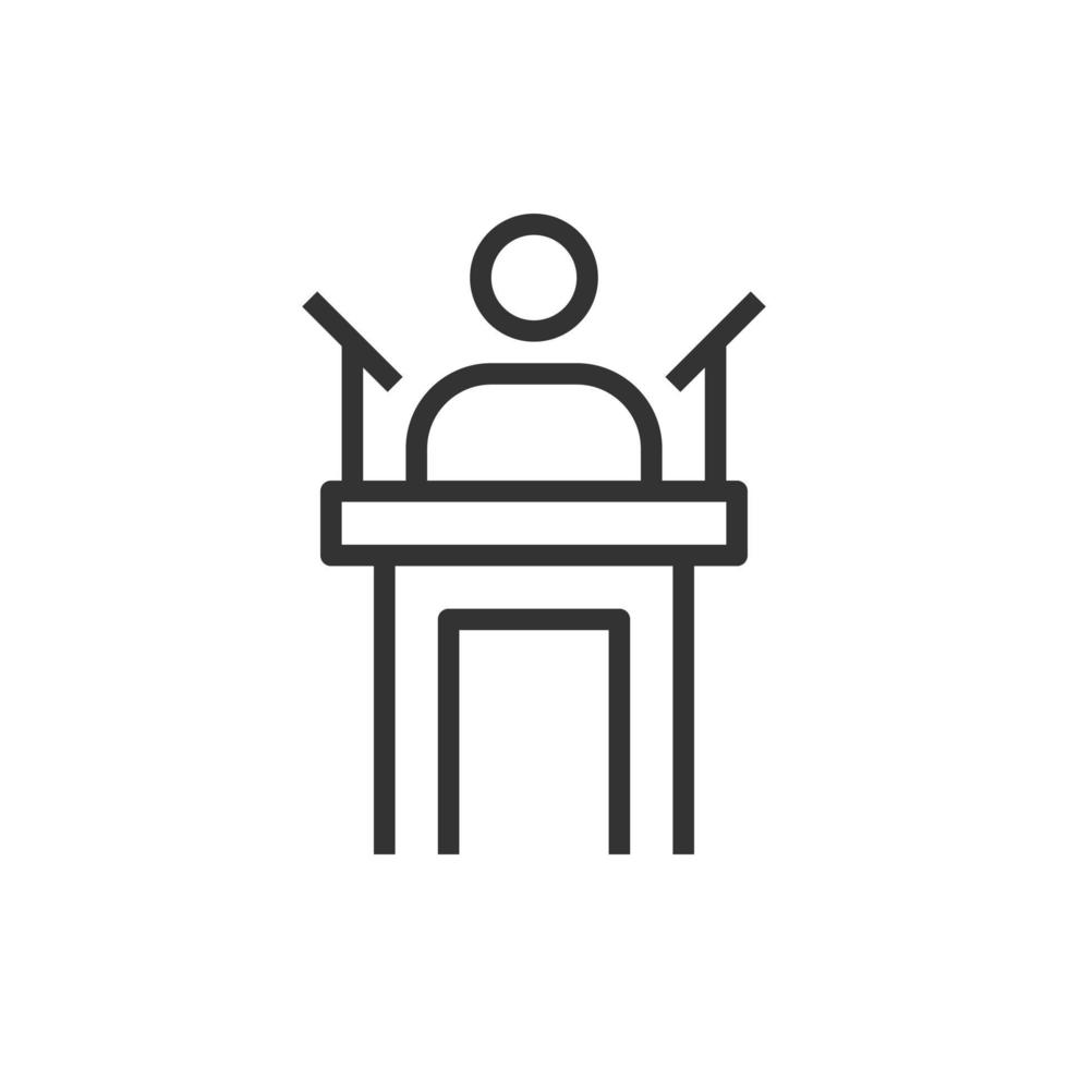 mensen pictogram podium beschrijven zakelijke vector