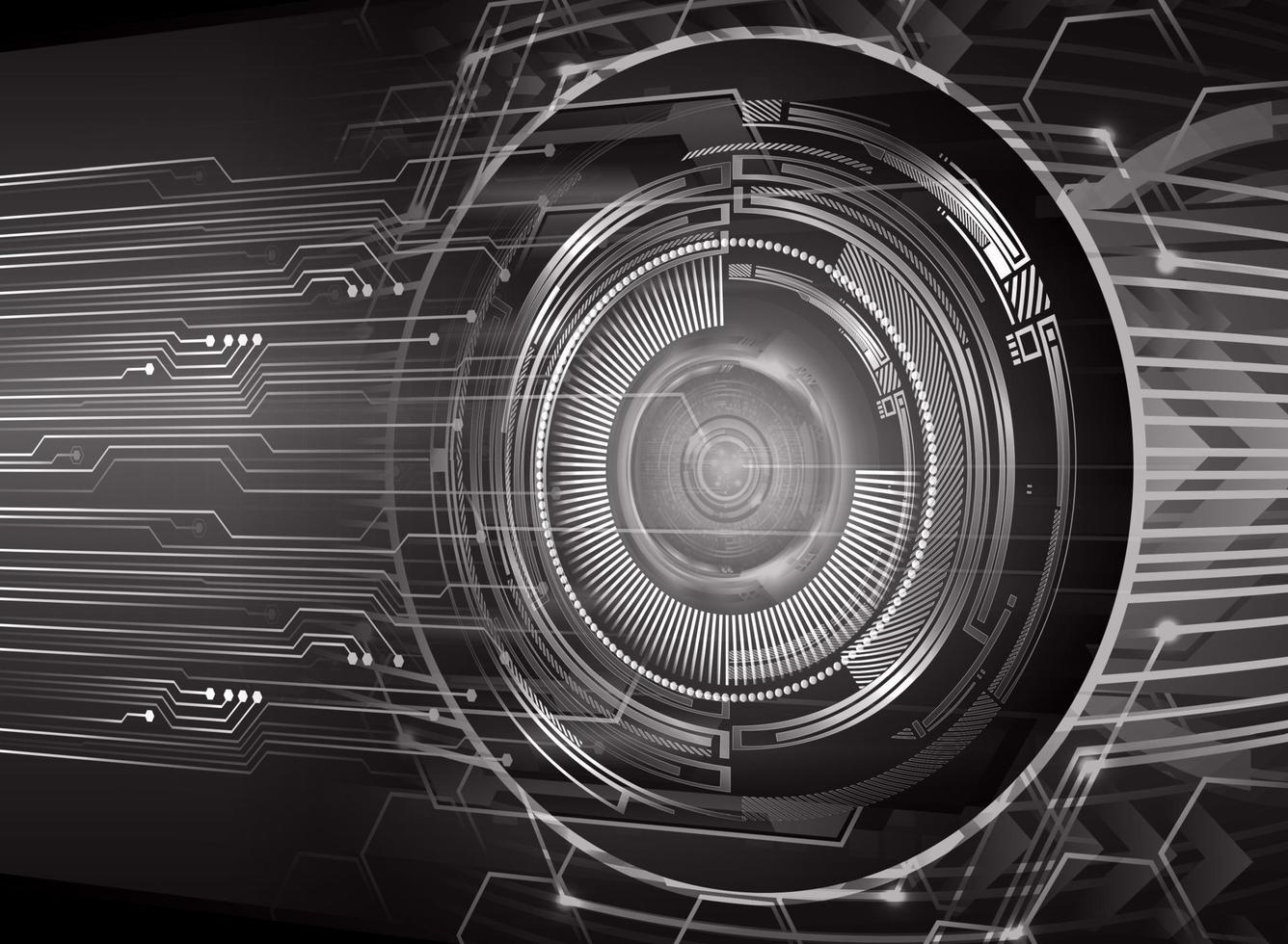 eye cyber circuit toekomstige technologie concept achtergrond vector