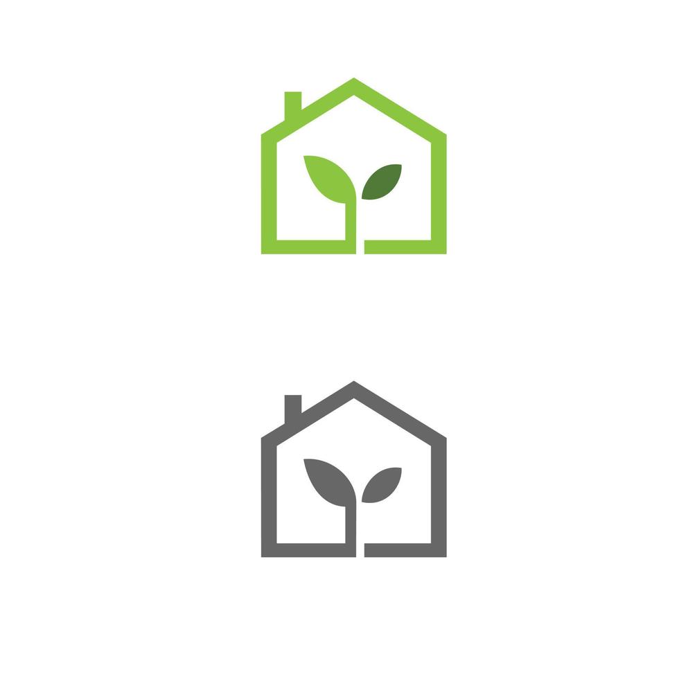 groen huis logo vector