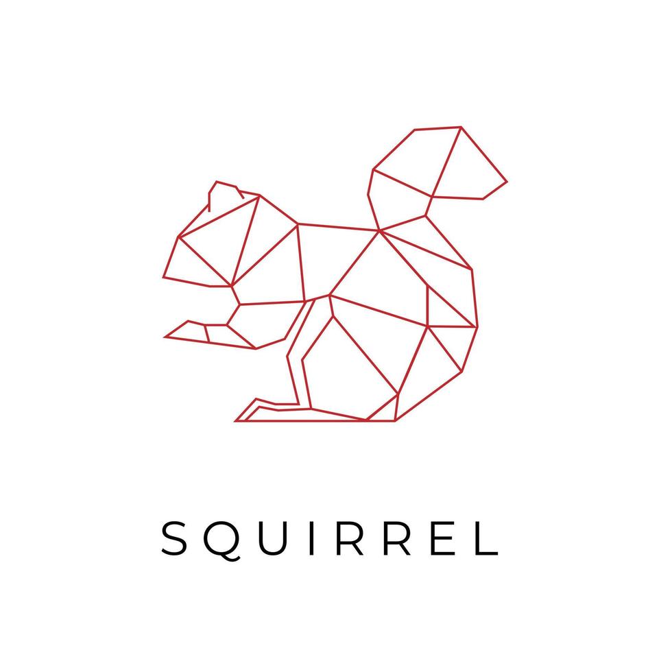 oranje geometrische eekhoorn illustratie logo vector