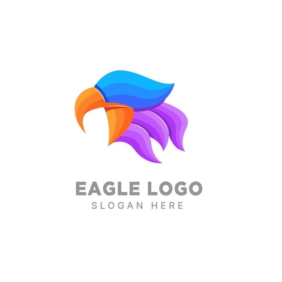 adelaar logo ontwerp gradiënt kleurrijke sjabloon vector