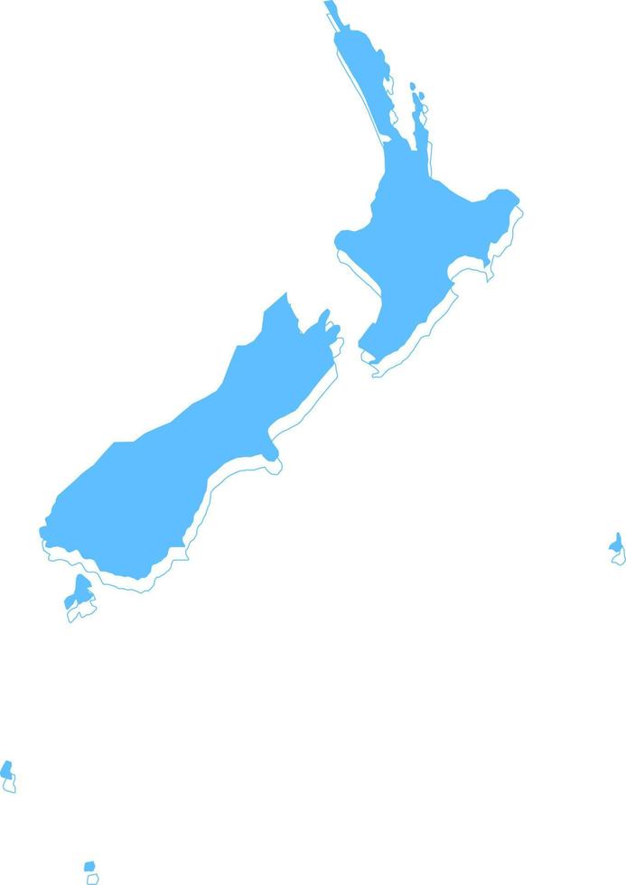 Nieuw-Zeeland vector map.hand getekende minimalisme stijl.