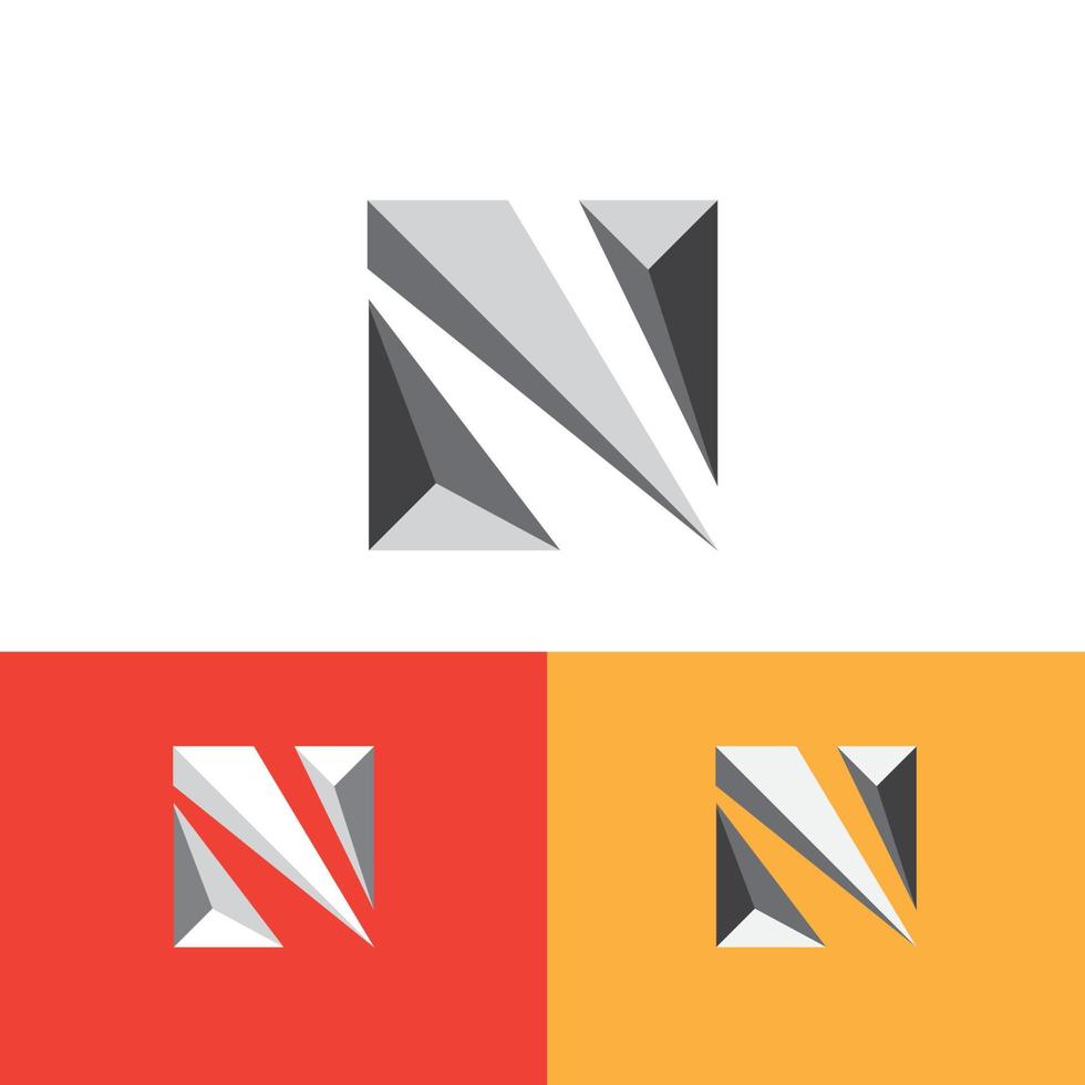 letter n symbolisch logo-ontwerp vector