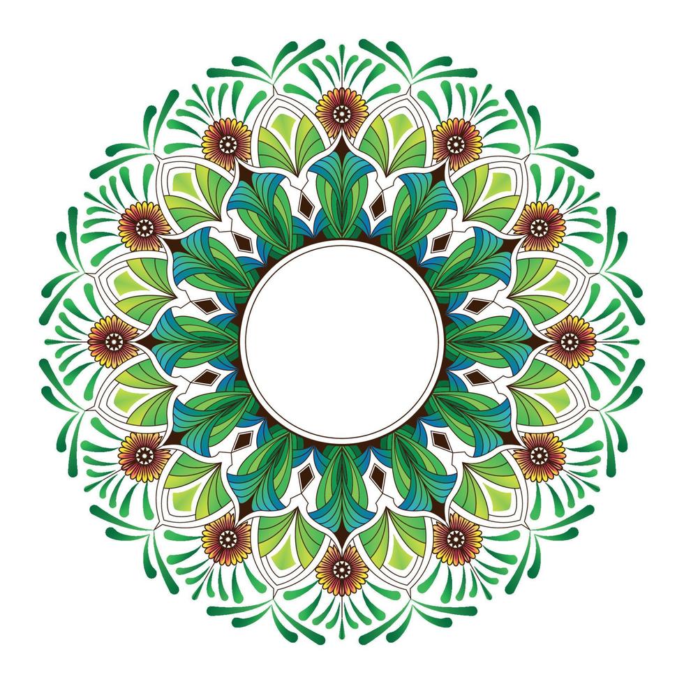 kleurrijke mandala met bloemvormen vector