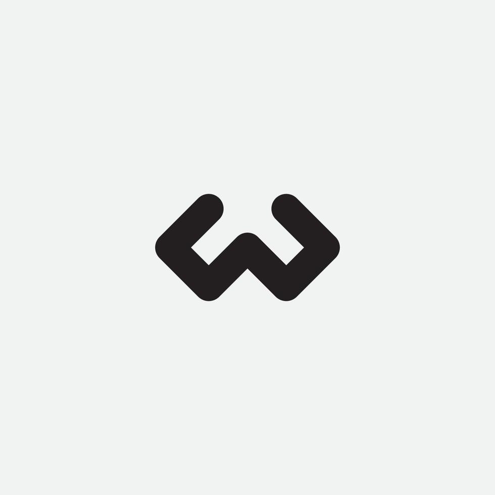 letter w monogram logo ontwerp vector