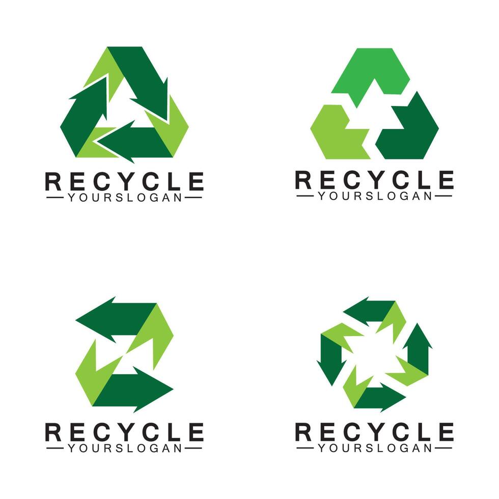 groene pijl recycle logo vector pictogrammalplaatje