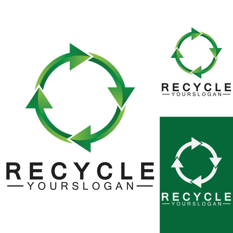 groene pijl recycle logo vector pictogrammalplaatje