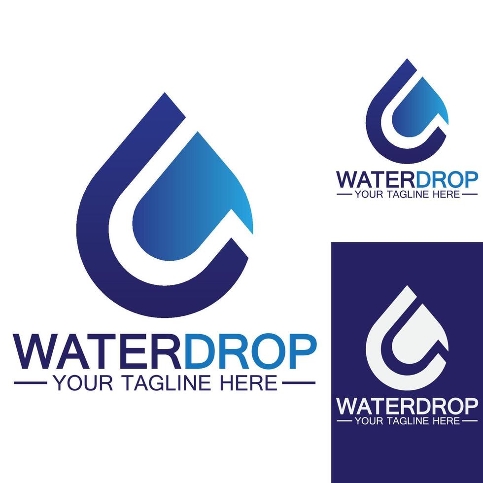 waterdruppel logo sjabloon vector illustratie ontwerp