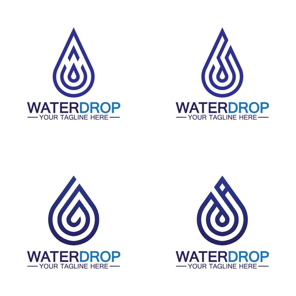 waterdruppel logo sjabloon vector illustratie ontwerp