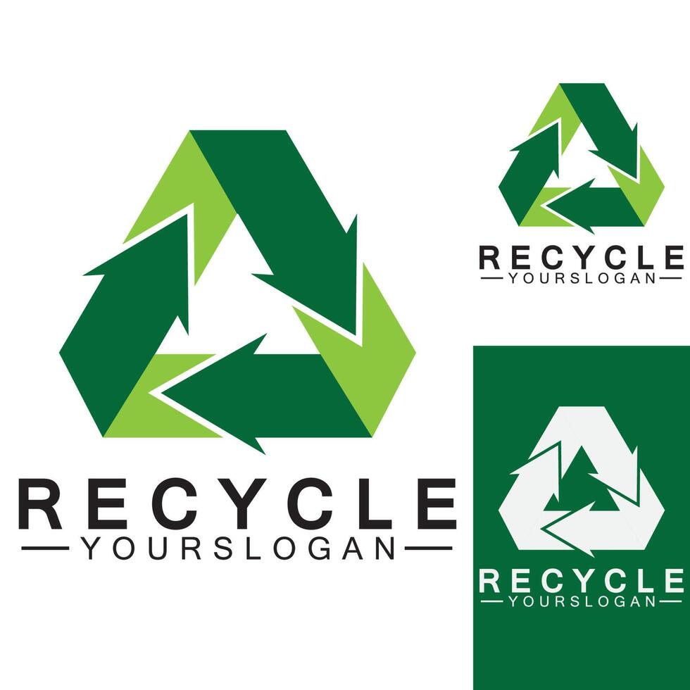 groene pijl recycle logo vector pictogrammalplaatje