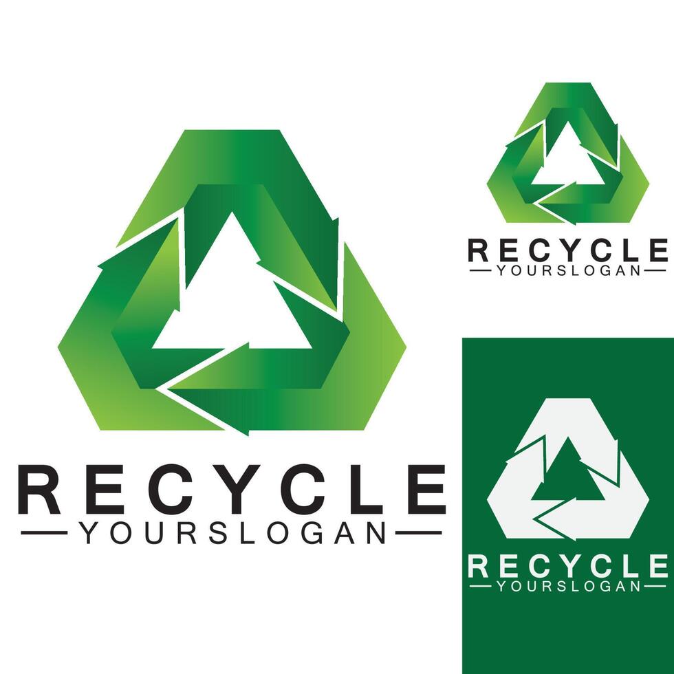 groene pijl recycle logo vector pictogrammalplaatje