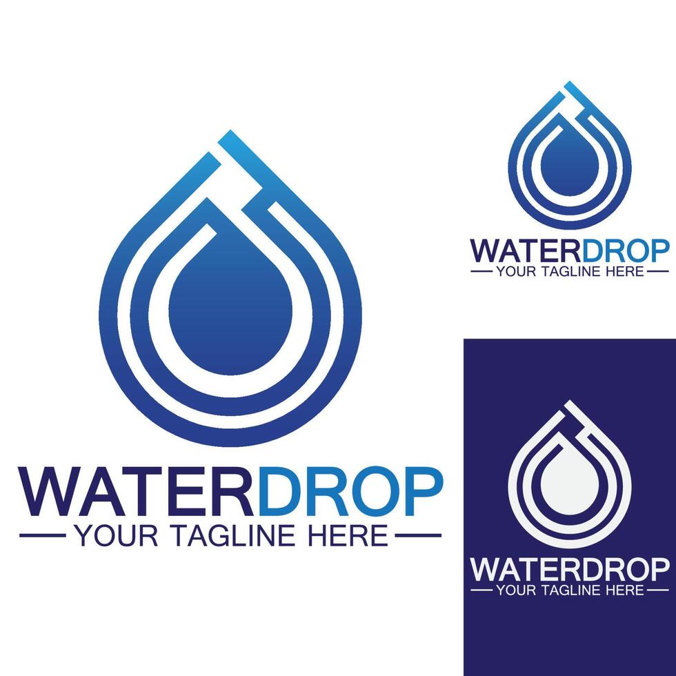 waterdruppel logo sjabloon vector illustratie ontwerp