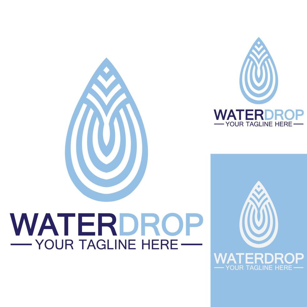 waterdruppel logo sjabloon vector illustratie ontwerp