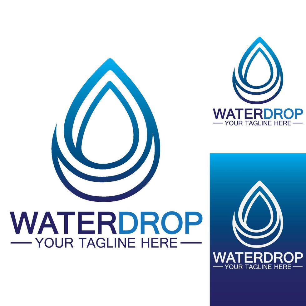 waterdruppel logo sjabloon vector illustratie ontwerp