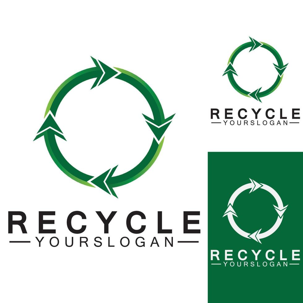 groene pijl recycle logo vector pictogrammalplaatje