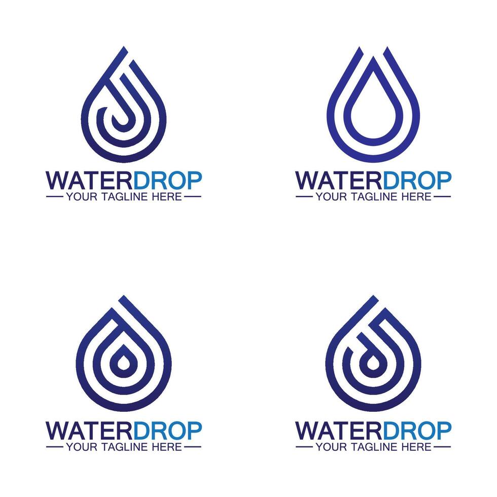 waterdruppel logo sjabloon vector illustratie ontwerp