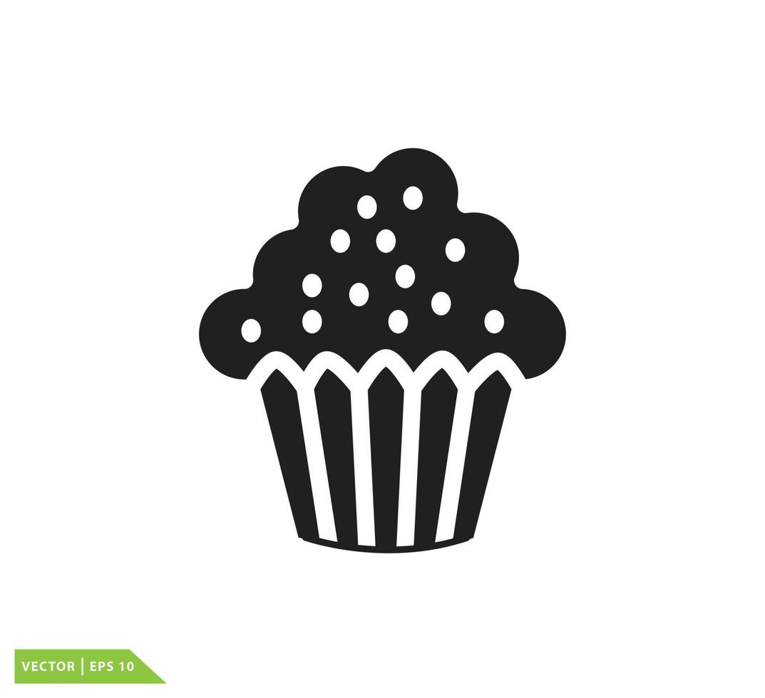 cup cake pictogram vector logo ontwerpsjabloon