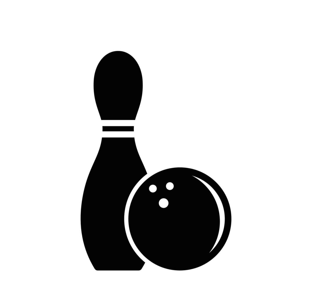 pin bowling pictogram vector logo ontwerp stijl plat trendy