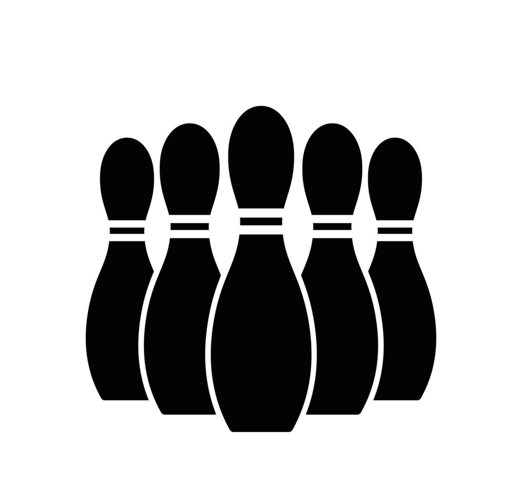 pin bowling pictogram vector logo ontwerp stijl plat trendy