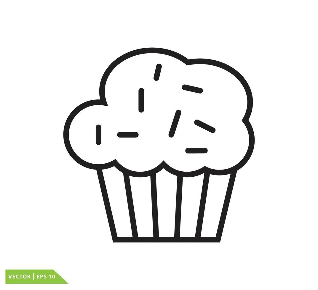 cup cake pictogram vector logo ontwerpsjabloon